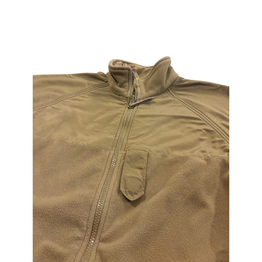 US Navy Working Uniform Parka Liner Jacket M Long Tan Camel Fleece Military